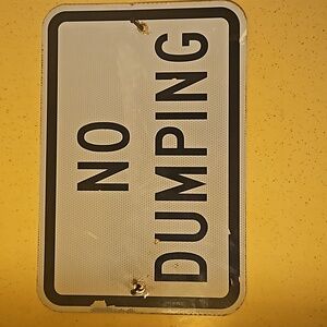 No dumping sign